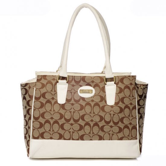 Coach Legacy Candace In Signature Medium White Satchels ARD | Women